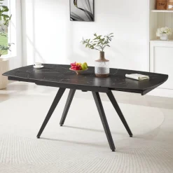 SofiaTable moderne extensible en céramique avec pieds en métal* Table De Salle à Manger