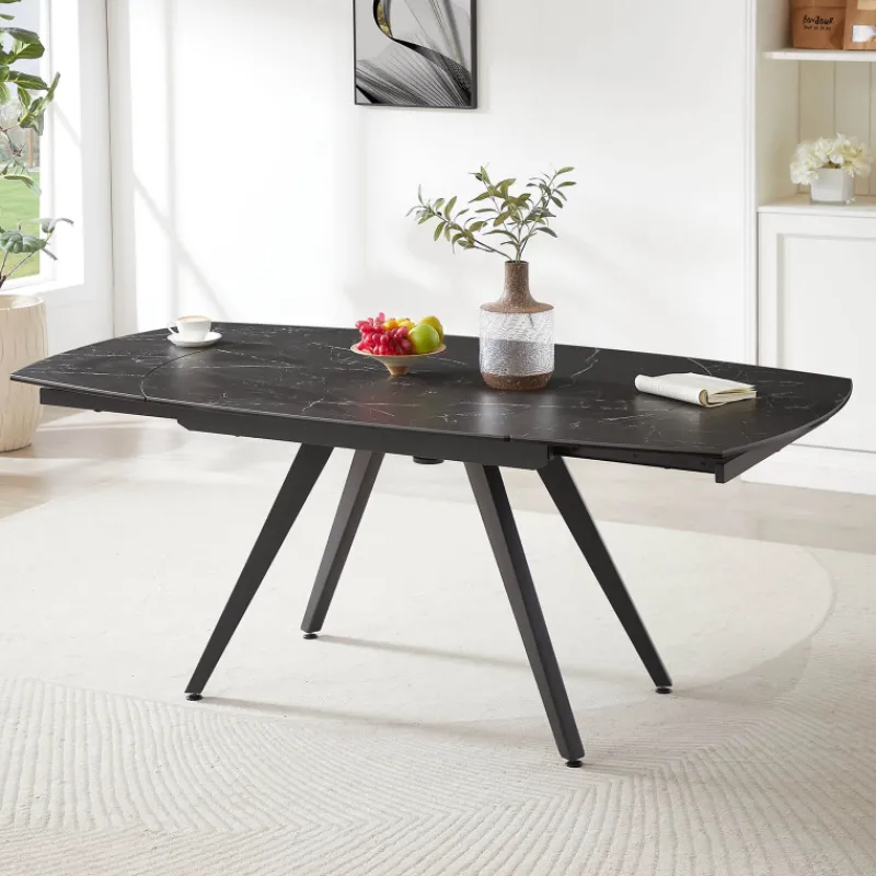 SofiaTable moderne extensible en céramique avec pieds en métal* Table De Salle à Manger