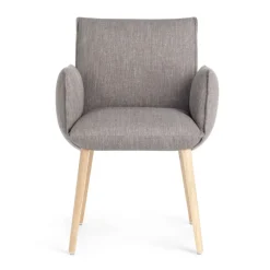 Mobitec Soft ® Fauteuil cocooning en tissu avec pieds en bois massif* Chaise De Salle à Manger|Chaise Salon