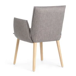 Mobitec Soft ® Fauteuil cocooning en tissu avec pieds en bois massif* Chaise De Salle à Manger|Chaise Salon