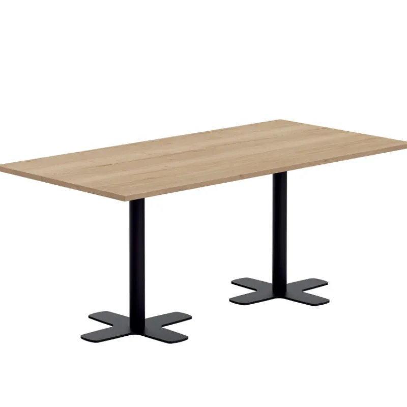 Perfecta Spinner 2 Table en stratifié rectangulaire avec deux pieds en métal* Table De Cuisine