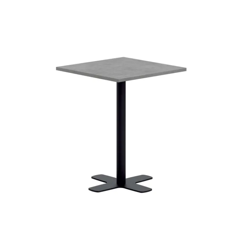 Perfecta Spinner Petite table snack carrée en stratifié avec pied central en métal* Table De Cuisine|Table Pour Petit Espace