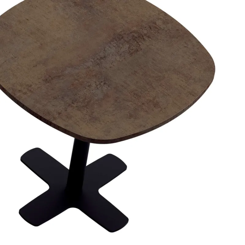 Perfecta Spinner Table de cuisine carrée bords arrondis en stratifié avec pied central* Table De Cuisine|Table Pour Petit Espace