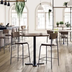 Perfecta Spinner Table snack ronde pour cuisine en stratifié avec pied central* Table De Cuisine