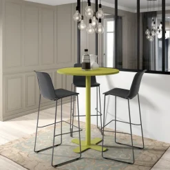 Perfecta Spinner Table snack ronde pour cuisine en stratifié avec pied central* Table De Cuisine