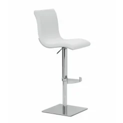 Peressini Steve Tabouret réglable et pivotant en synthétique et métal* Tabouret Snack (assise +/- 65 Cm)|Tabouret De Bar (assise +/- 80 Cm)