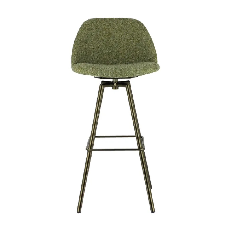 Perfecta Swiftie Tabouret de bar pivotant en tissu et pieds métal* Tabouret De Bar (assise +/- 80 Cm)