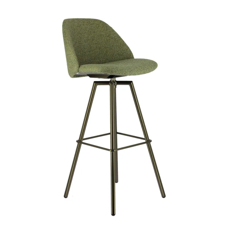 Perfecta Swiftie Tabouret de bar pivotant en tissu et pieds métal* Tabouret De Bar (assise +/- 80 Cm)