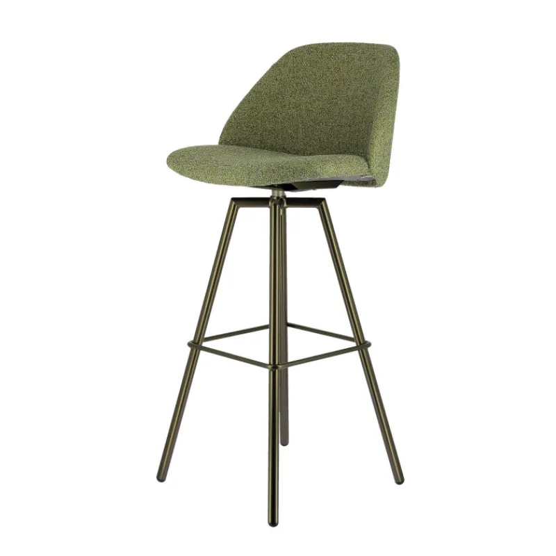 Perfecta Swiftie Tabouret de bar pivotant en tissu et pieds métal* Tabouret De Bar (assise +/- 80 Cm)