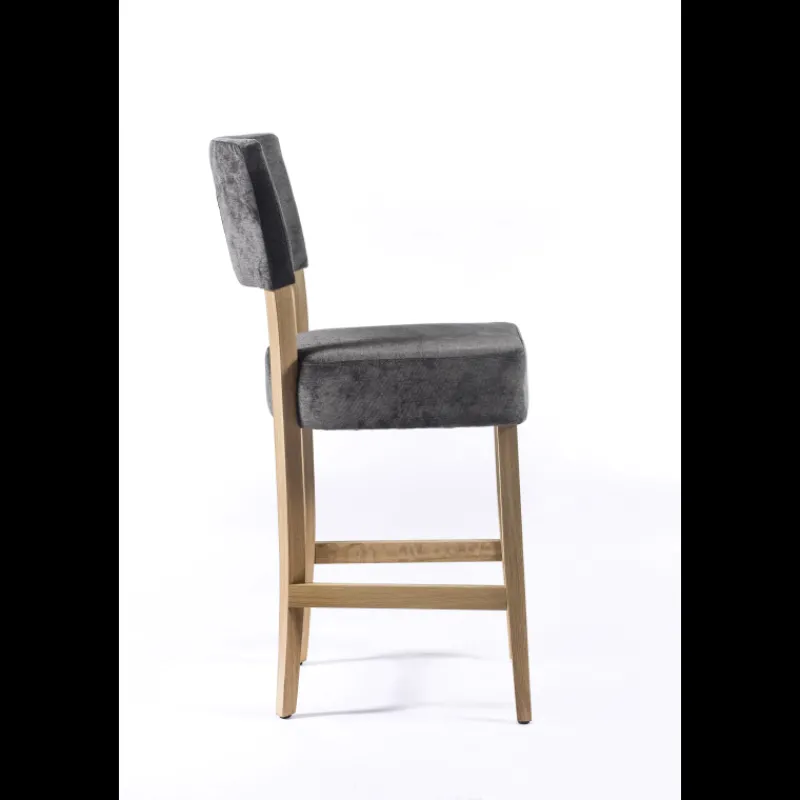 Sessio Tabouret snack en tissu et bois – BarSteffi* Tabouret Snack (assise +/- 65 Cm)|Tabouret De Bar (assise +/- 80 Cm)