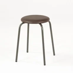 Perfecta TabRond Tabouret bas empilable en métal et simili* Tabouret Bas (assise +/- 45 Cm)