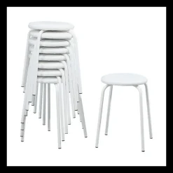 Perfecta TabRond Tabouret bas empilable en métal et simili* Tabouret Bas (assise +/- 45 Cm)