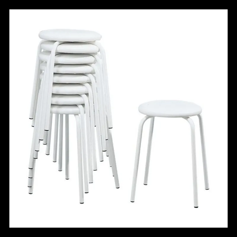 Perfecta TabRond Tabouret bas empilable en métal et simili* Tabouret Bas (assise +/- 45 Cm)