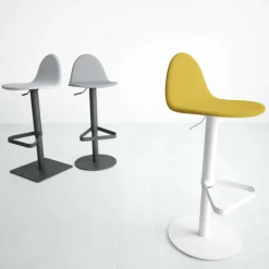 Cancio Tabu Tabouret de bar réglable en tissu* Tabouret Snack (assise +/- 65 Cm)|Tabouret De Bar (assise +/- 80 Cm)