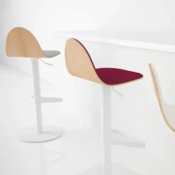 Cancio Tabu Tabouret réglable et pivotant design en bois* Tabouret Snack (assise +/- 65 Cm)|Tabouret De Bar (assise +/- 80 Cm)