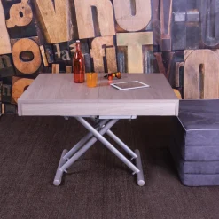 Altacom Tavoletto Table transformable en lit pour petit espace en mélaminé* Table De Salon|Table Pour Petit Espace