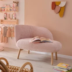 Mobitec Thalia ® Banquette cosy en tissu avec pieds en bois* Chaise Salon|Chaise Pour Chambre