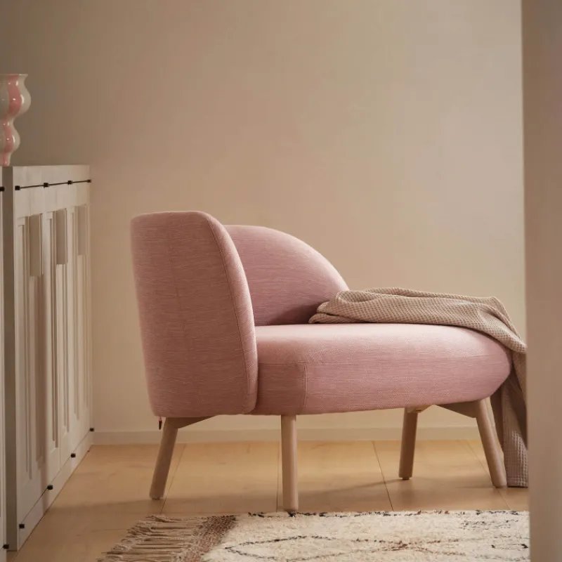 Mobitec Thalia ® Banquette cosy en tissu avec pieds en bois* Chaise Salon|Chaise Pour Chambre