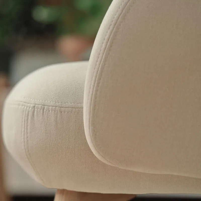Mobitec Thalia ® Fauteuil confortable en tissu avec pieds en bois* Chaise De Salle à Manger|Chaise Salon