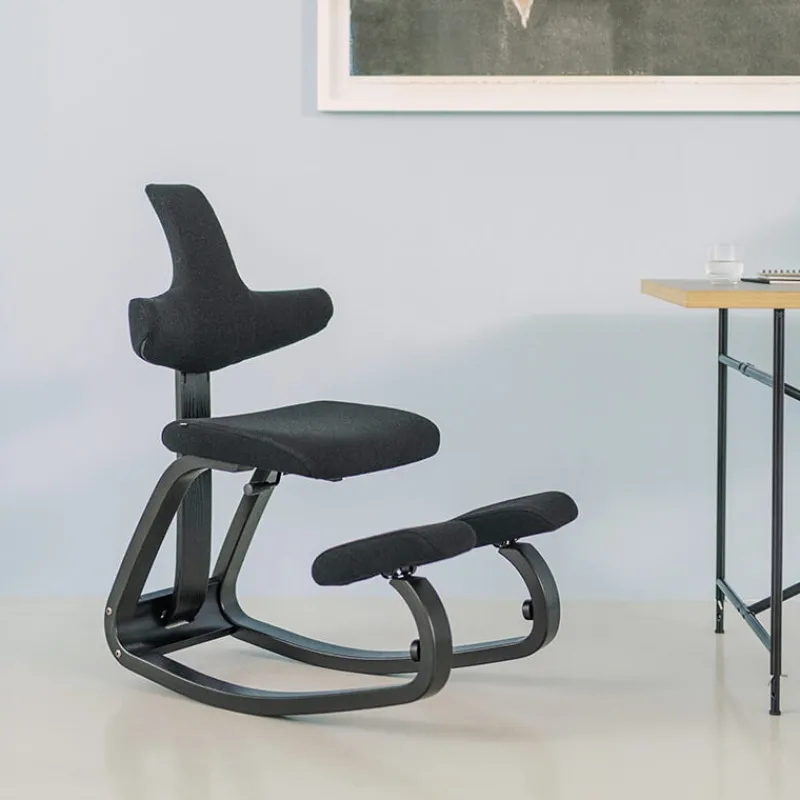 Varier ThatSit ® Chaise de bureau ergonomique à bascule en tissu et bois* Chaise Pour Chambre|Chaise De Bureau
