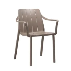 Tiberina Fauteuil de jardin empilable en polypropylène* Fauteuil De Jardin