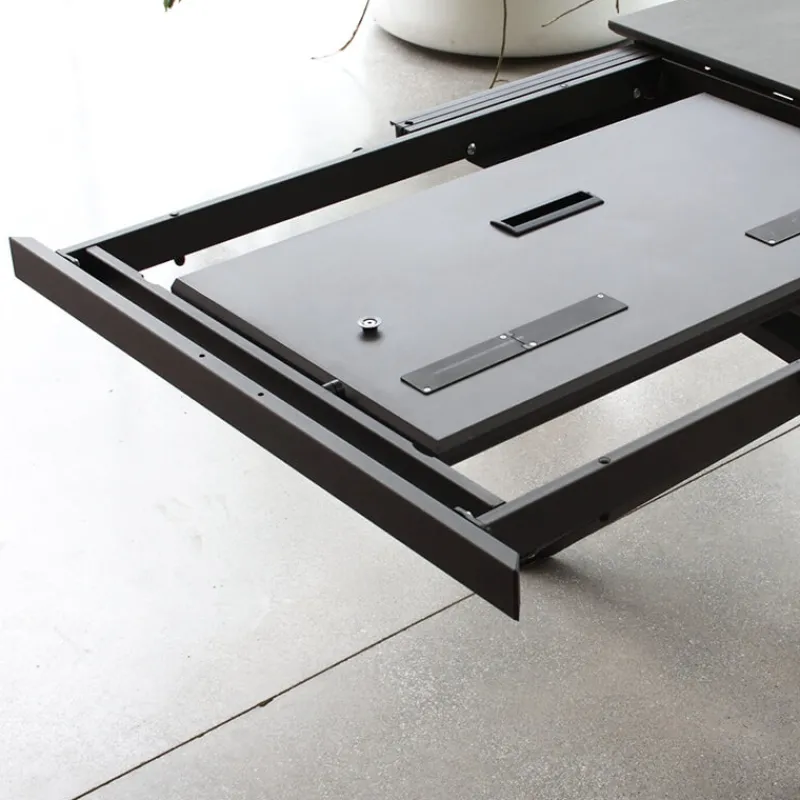 Altacom Tokyo Petite table carrée design extensible avec piètement central mikado* Table De Salle à Manger|Table Pour Petit Espace