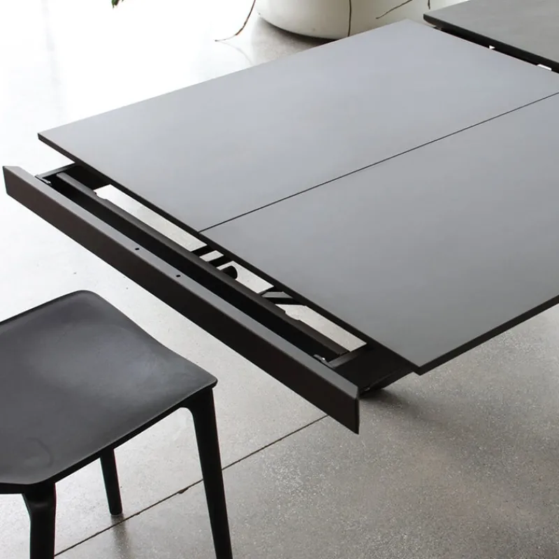 Altacom Tokyo Petite table carrée design extensible avec piètement central mikado* Table De Salle à Manger|Table Pour Petit Espace