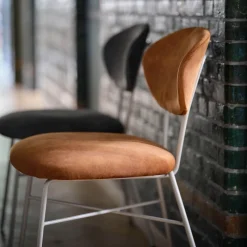 Mobitec Toro ® Chaise cosy minimaliste en tissu et pieds métal* Chaise De Salle à Manger|Chaise Salon