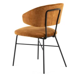 Mobitec Toro ® Fauteuil minimaliste cosy en tissu avec pieds en métal* Chaise De Salle à Manger|Fauteuil De Salon