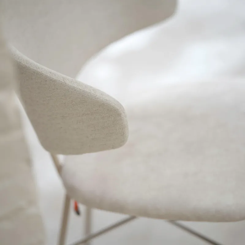 Mobitec Toro ® Fauteuil minimaliste cosy en tissu avec pieds en métal* Chaise De Salle à Manger|Fauteuil De Salon