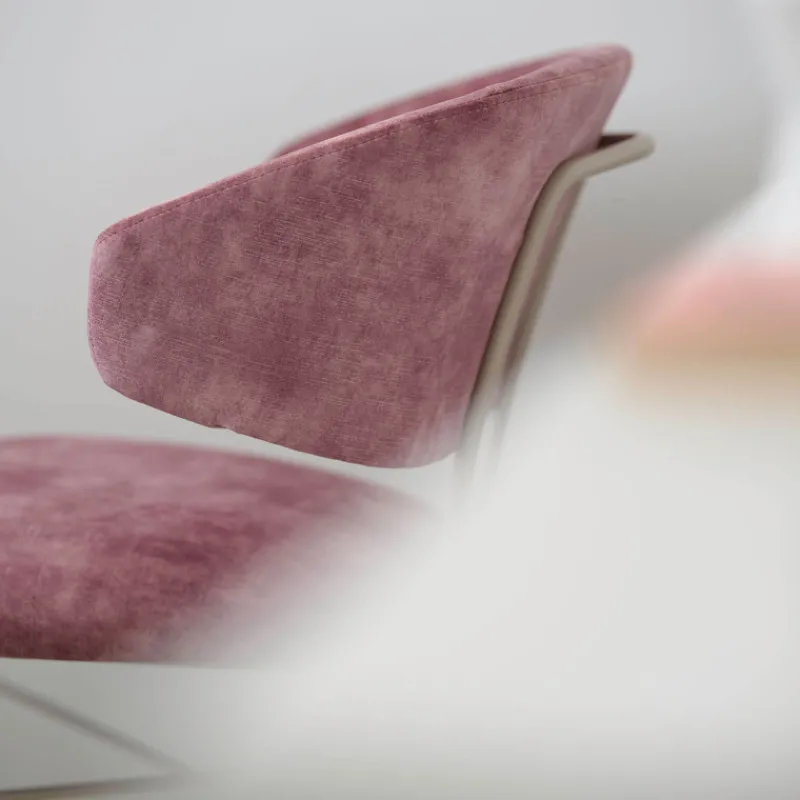 Mobitec Toro ® Fauteuil minimaliste cosy en tissu avec pieds en métal* Chaise De Salle à Manger|Fauteuil De Salon