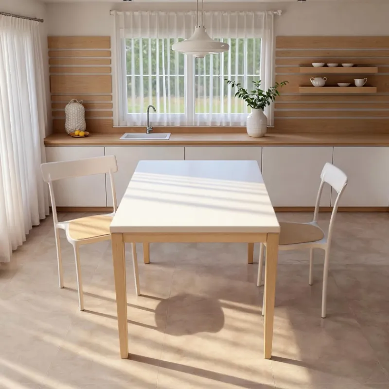 Cancio Toy bois Table de cuisine en verre avec rallonge* Table De Cuisine
