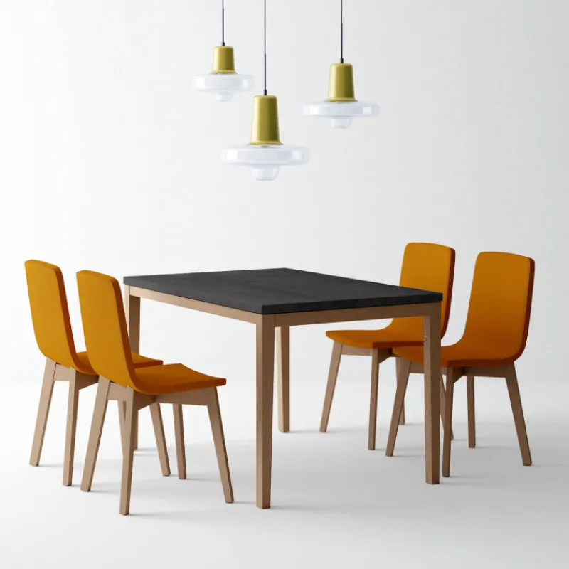 Cancio Toy bois Table de cuisine en céramique avec rallonge* Table De Cuisine