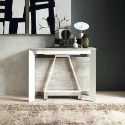 Altacom Trek Console extensible transformable en table en mélaminé* Table Pour Petit Espace