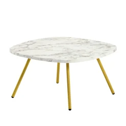Perfecta Trevi Table basse carrée moderne en stratifié avec pieds en métal* Table De Salon