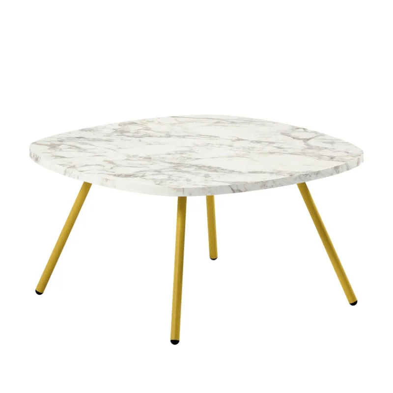 Perfecta Trevi Table basse carrée moderne en stratifié avec pieds en métal* Table De Salon