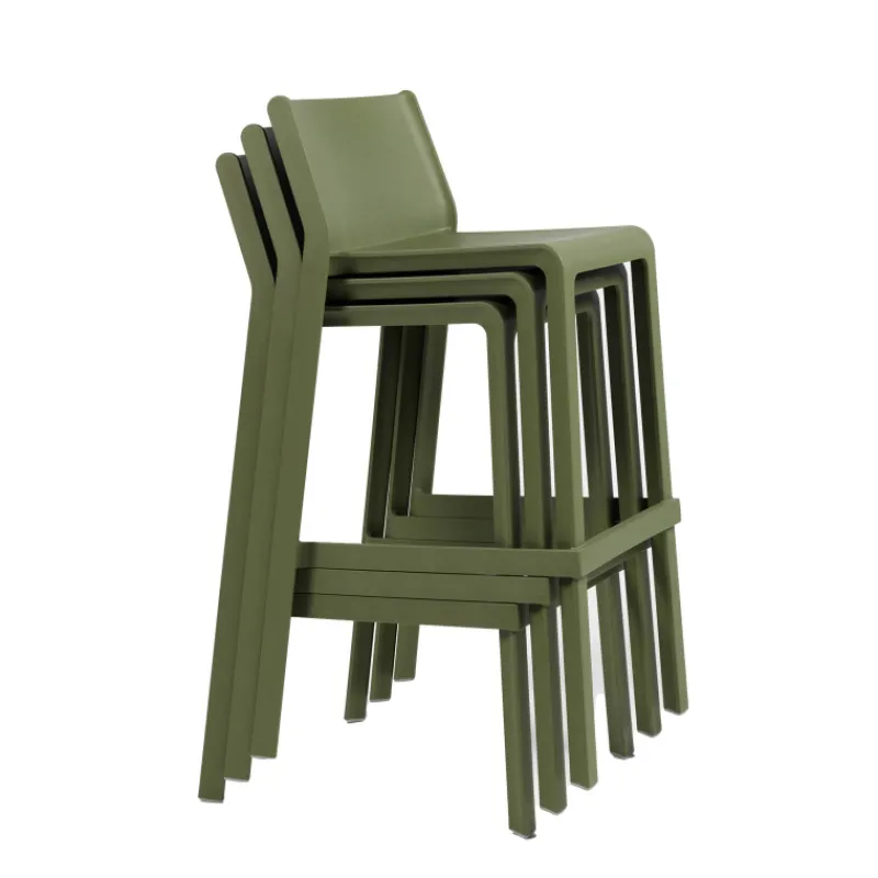 Trill stool Tabouret de bar moderne empilable en polypropylène* Tabouret De Bar (assise +/- 80 Cm)