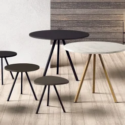 Perfecta Triple Table ronde moderne en stratifié* Table De Cuisine|Table Pour Petit Espace