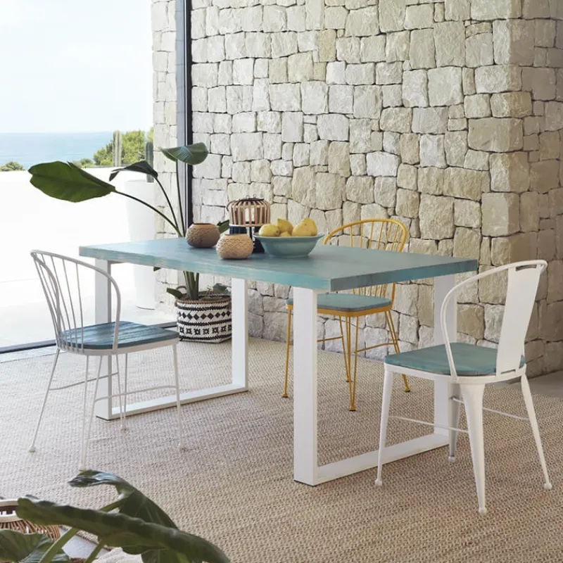 Jayso Tudela Chaise en métal vintage avec dossier filaire* Chaise De Cuisine|Chaise De Salle à Manger