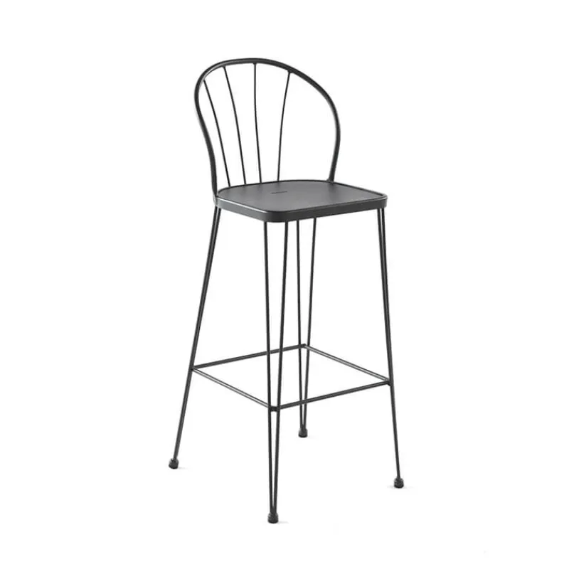 Jayso Tudela Tabouret haut en métal vintage* Tabouret Snack (assise +/- 65 Cm)|Tabouret De Bar (assise +/- 80 Cm)