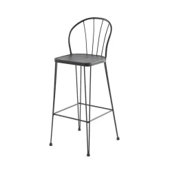Jayso Tudela Tabouret haut en métal vintage* Tabouret Snack (assise +/- 65 Cm)|Tabouret De Bar (assise +/- 80 Cm)