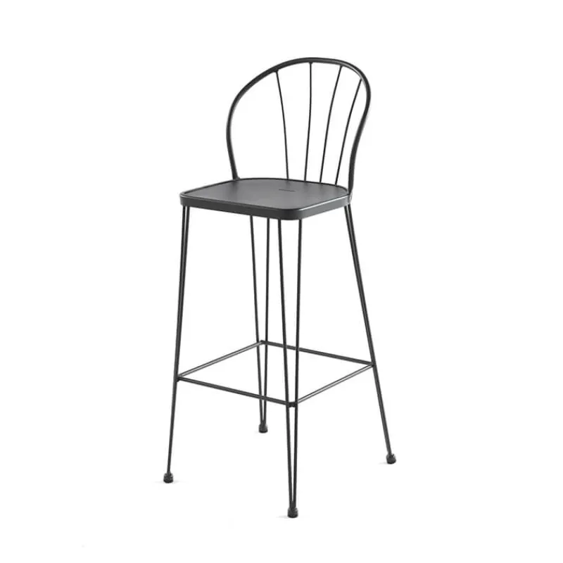 Jayso Tudela Tabouret haut en métal vintage* Tabouret Snack (assise +/- 65 Cm)|Tabouret De Bar (assise +/- 80 Cm)