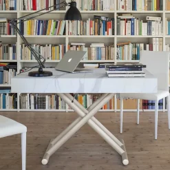 Altacom Ulisse Table relevable en mélaminé avec allonges* Table De Salon|Table Pour Petit Espace