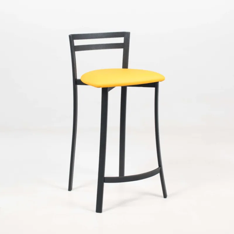 Carrier Urane ® Tabouret snack avec dossier bas en synthétique et métal made in France* Tabouret Snack (assise +/- 65 Cm)|Tabouret De Bar (assise +/- 80 Cm)
