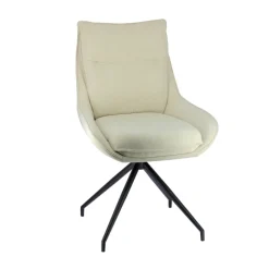 ValentineChaise pivotante en tissu avec poignée et pieds en métal* Chaise De Salle à Manger