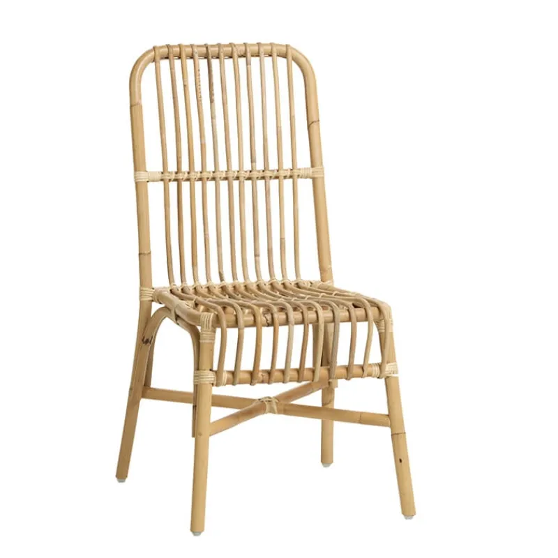 Kok ValérieChaise ethnique en rotin naturel* Chaise De Salle à Manger|Chaise Salon