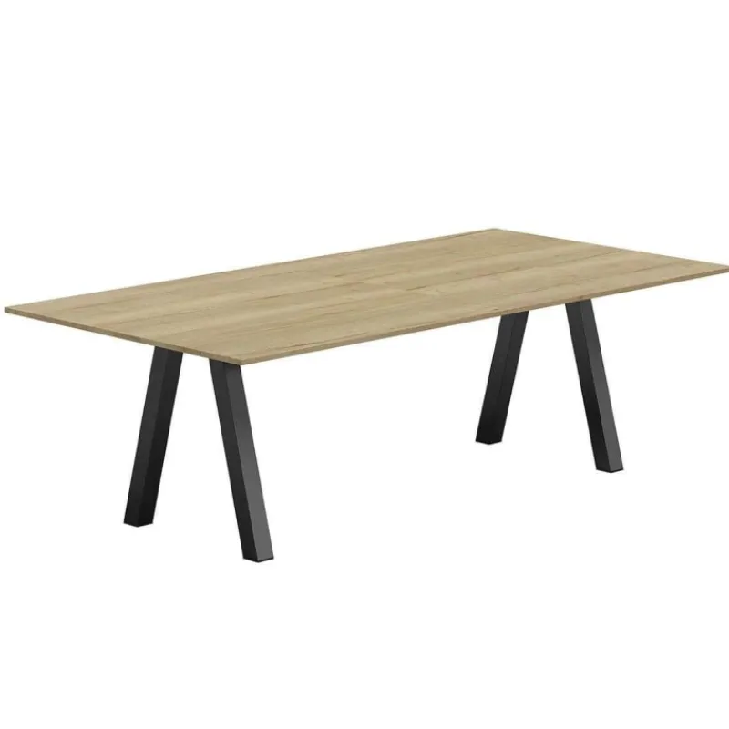 Perfecta Veneto Grande table de salle à manger en mélaminé avec pieds obliques* Table De Salle à Manger