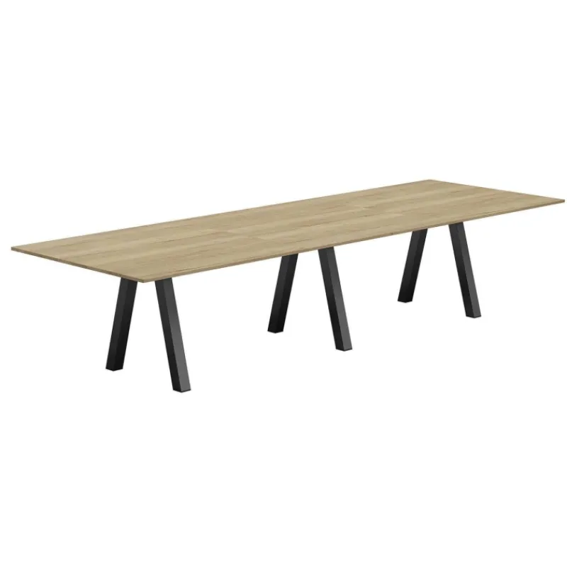 Perfecta Veneto Grande table de salle à manger en mélaminé avec pieds obliques* Table De Salle à Manger
