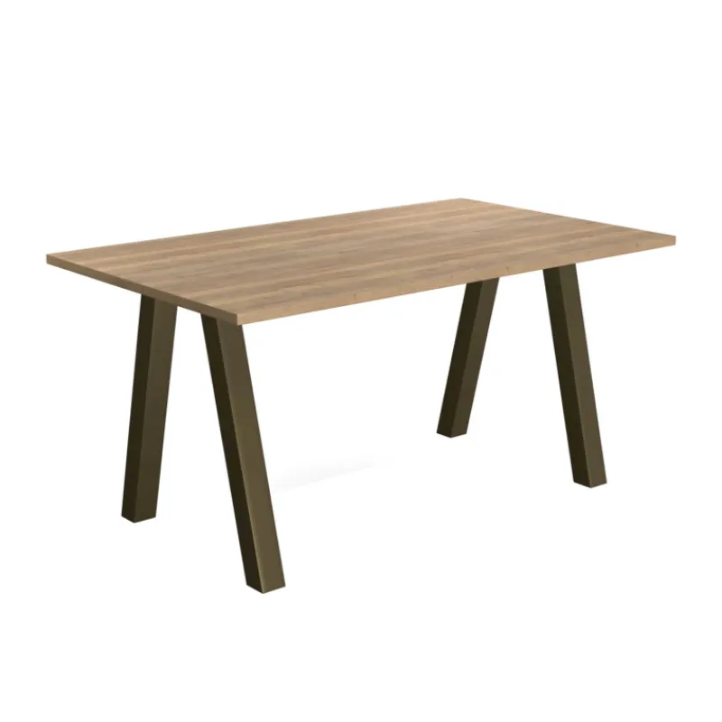 Perfecta Veneto Table moderne rectangulaire en stratifié avec pieds obliques* Table De Salle à Manger
