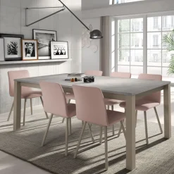 Perfecta Verona Table rectangulaire en stratifié et pieds métal fabrication belge* Table De Salle à Manger